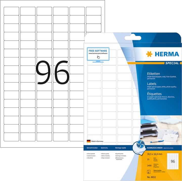 Produktbild HERMA Inkjet Etiketten A4