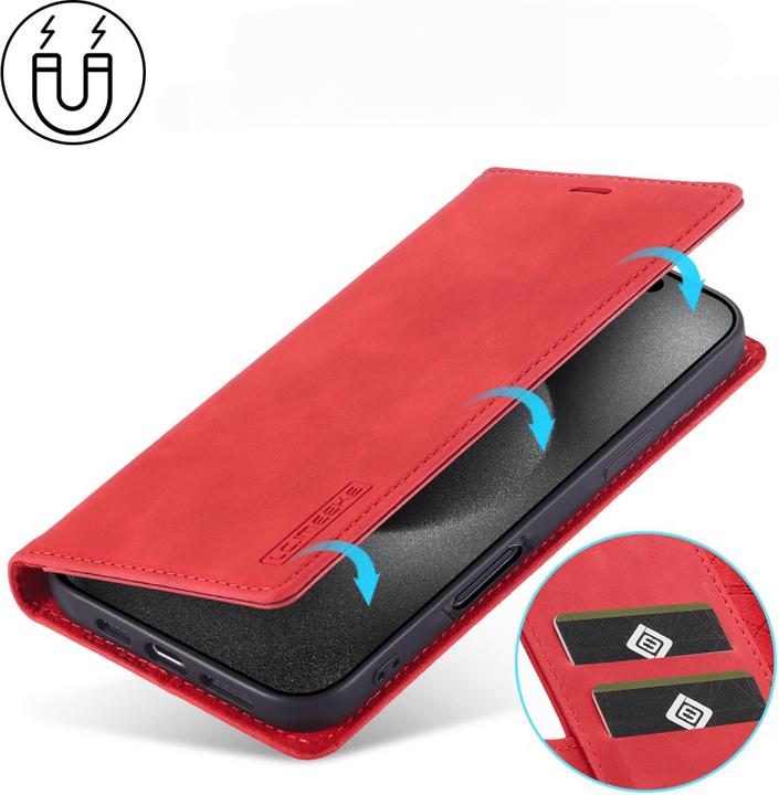 Productafbeelding LC.Imeeke iPhone 16 Pro - Flip Case Vintage (Apple iPhone 16 Pro)