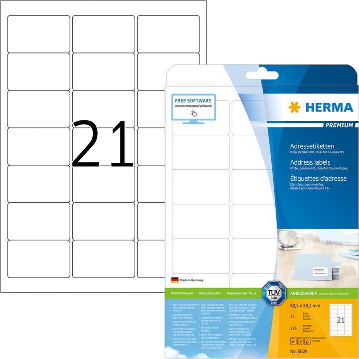 HERMA Adressetiketten A4