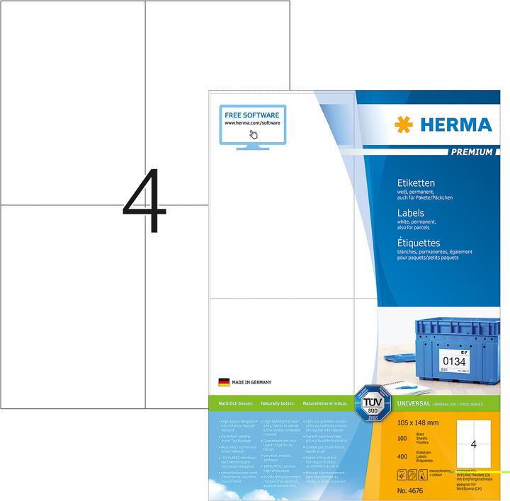 Produktbild HERMA Versandetiketten A4
