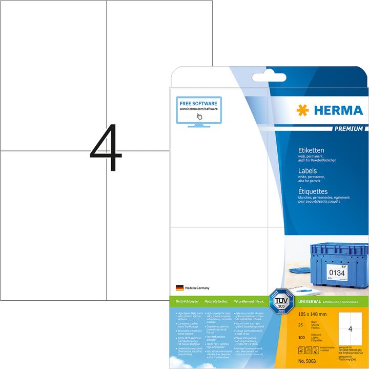 Produktbild HERMA Versandetiketten A4