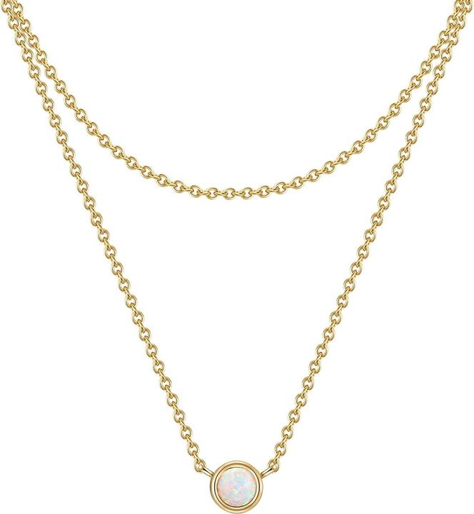 Produktbild Glanzstücke München Damen Sterling Silber Opal (synth.) gelbgold 42,0/36,0 cm Basiskette + 5,0 cm Verläng - 30028 (Sterling Silber)