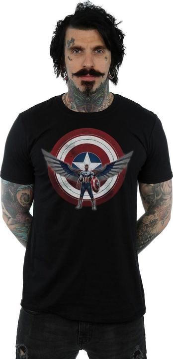 Immagine prodotto Falcon And The Winter Soldier Captain America Shield Pose Maglietta Uomo (5XL)