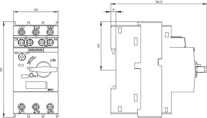 Image du produit Siemens Disjoncteur moteur 1-1.6A 3RV2011-1AA1