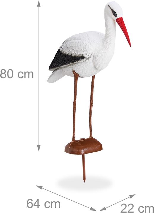 Image du produit Relaxdays Statue cigogne