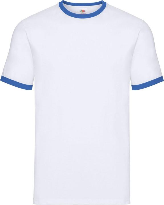 Actual product image Fruit of the Loom Unisex Adult Ringer T-Shirt (M)