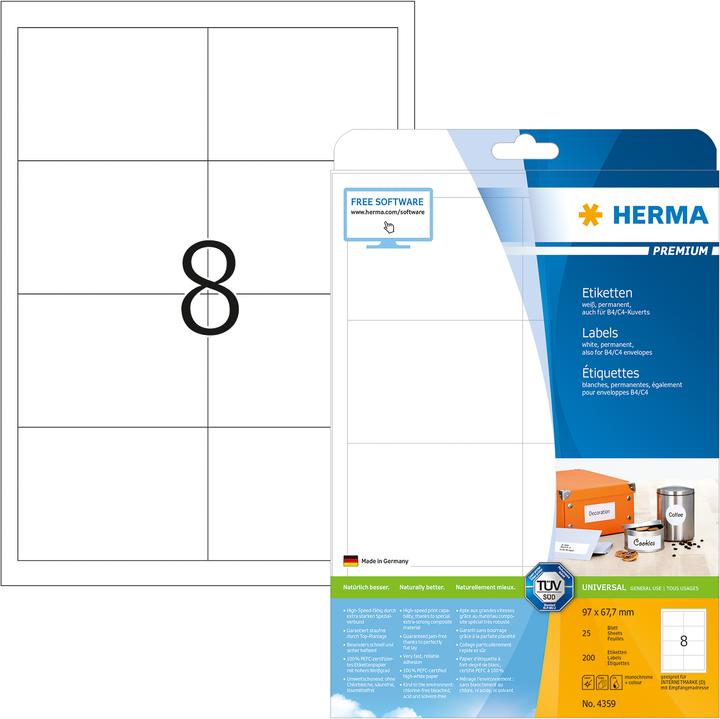 Immagine prodotto HERMA Etichette universali A4
