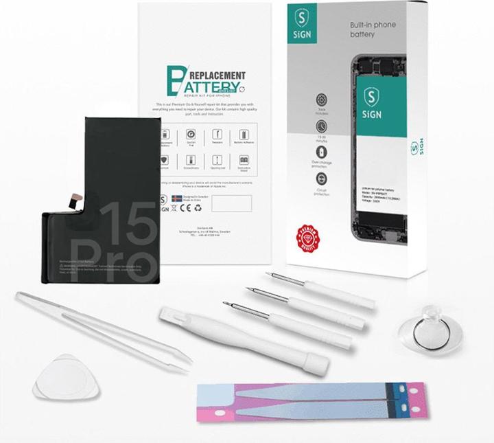 Produktbild SIGN Complete Battery Replacement Kit - iPhone 15 Pro