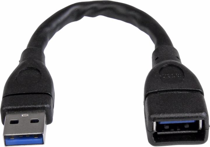 Image du produit StarTech Câble de rallonge USB 3.0 de 15 cm - rallonge de câble USB 3 type A - mâle/femelle - noir (0.15 m, USB 3.0)
