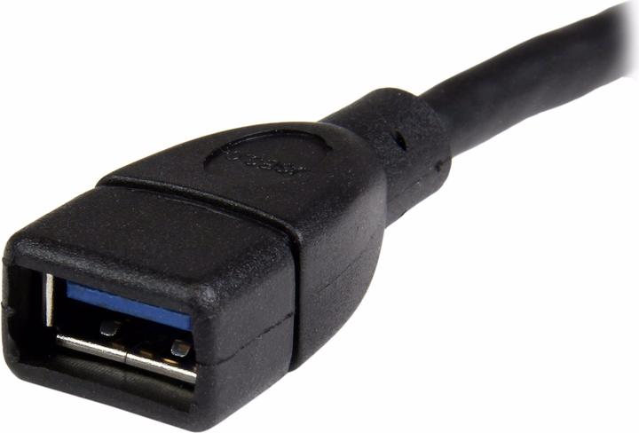 Image du produit StarTech Câble de rallonge USB 3.0 de 15 cm - rallonge de câble USB 3 type A - mâle/femelle - noir (0.15 m, USB 3.0)