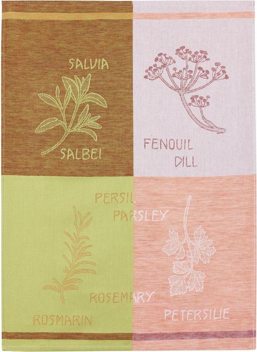 Produktbild Kracht 3er Pack Halbleinen Geschirrtücher Küchenkräuter (50 x 70 cm)