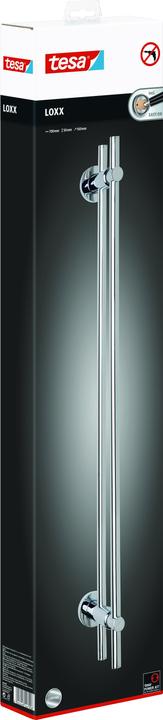 Actual product image tesa LOXX bath towel rail with two arms incl. adhesive solution without drilling