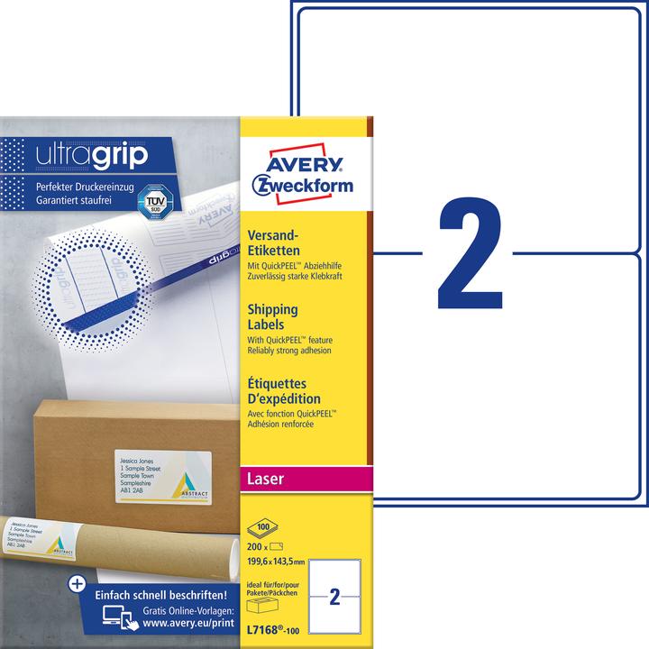 Image du produit Avery Étiquettes d'expédition opaques