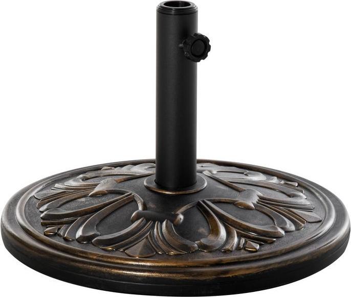 Produktbild Swisshandel24 Sonnenschirmständer 13 kg Ø35/Ø38/Ø48mm Kunststoff + Zement Antik Bronze Ø48 x 34 cm