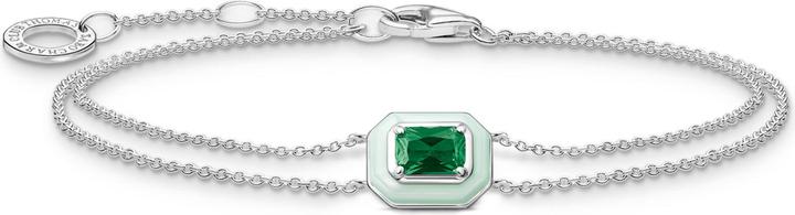 Image du produit Thomas Sabo Bracelet avec pierre verte argent (19 cm, Émail, Argent 925)