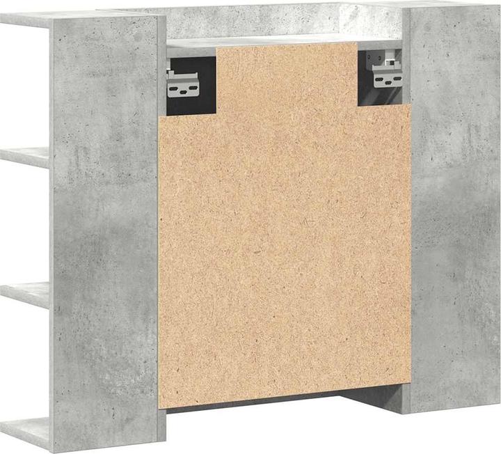 Produktbild VidaXL Bad-Spiegelschrank Betongrau 80x20,5x64 cm Holzwerkstoff (80 x 20.5 x 64 cm)