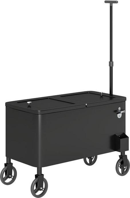 Immagine prodotto Swisshandel24 76L Kühlwagen Servierwagen mit Rädern Flaschenöffner Deckel Griffe Kühlbox (76 l)