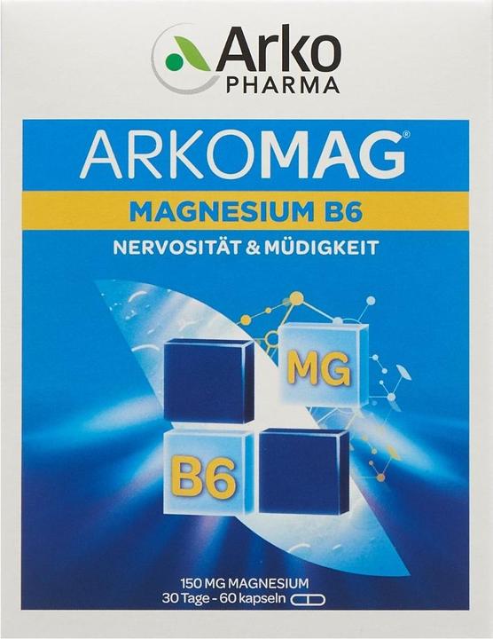 Actual product image Arkopharma Magnesium Vitamin B6 (60 Piece, Capsules, 49 g)