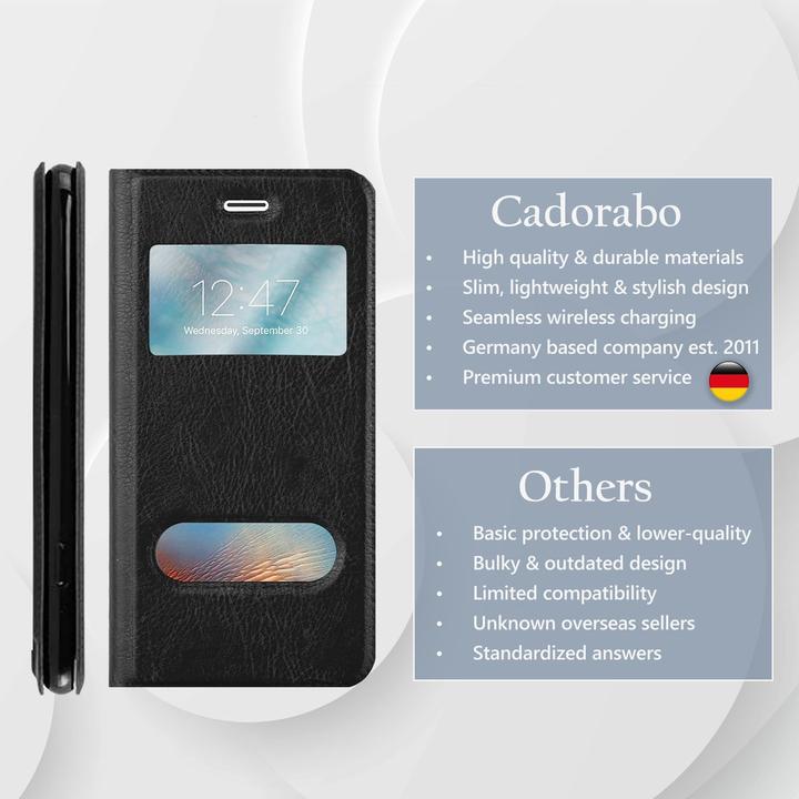 Actual product image Cadorabo Book with View double window cover (Apple iPhone 7, Apple iPhone SE (2nd Gen))
