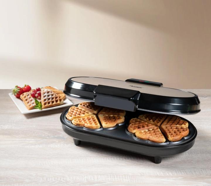 Produktbild Bestron Doppel-Waffeleisen für klassische Herzwaffeln