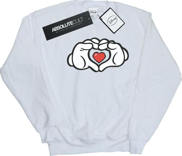 Actual product image Disney Womens/Ladies Mickey Mouse Heart Hands Sweatshirt (M)