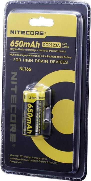 Produktbild Nitecore Li-Ion Akku Typ 16340 - NL166