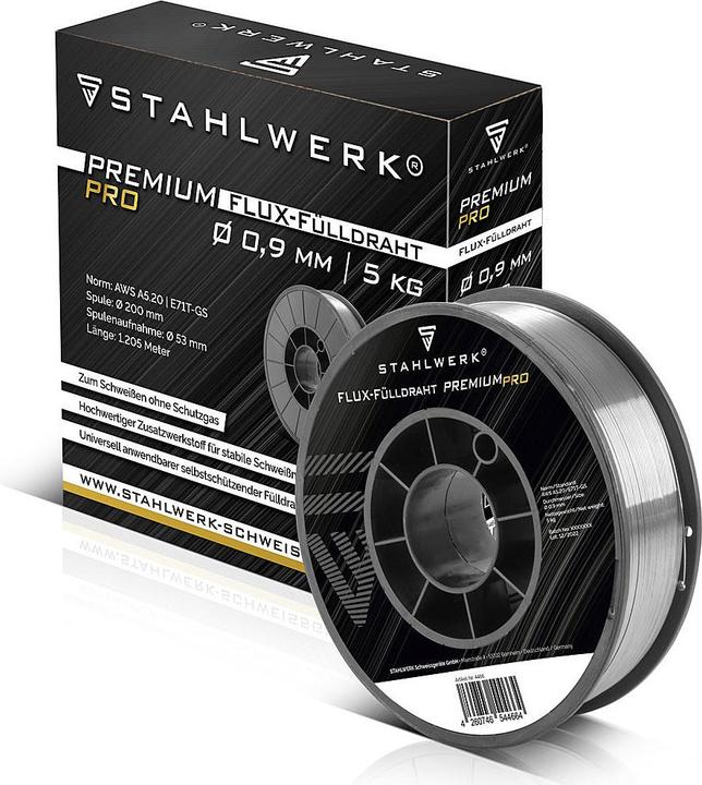 Produktbild Stahlwerk Schweissdraht MIG MAG Premium Fülldraht E71T-GS Ø 0,9 mm S200/D200 5 kg