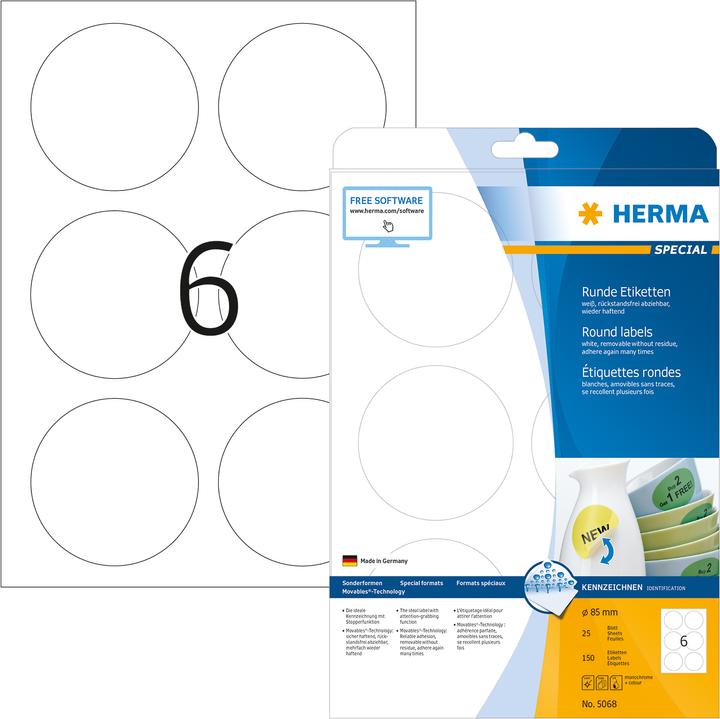 Immagine prodotto HERMA Etichette rimovibili A4