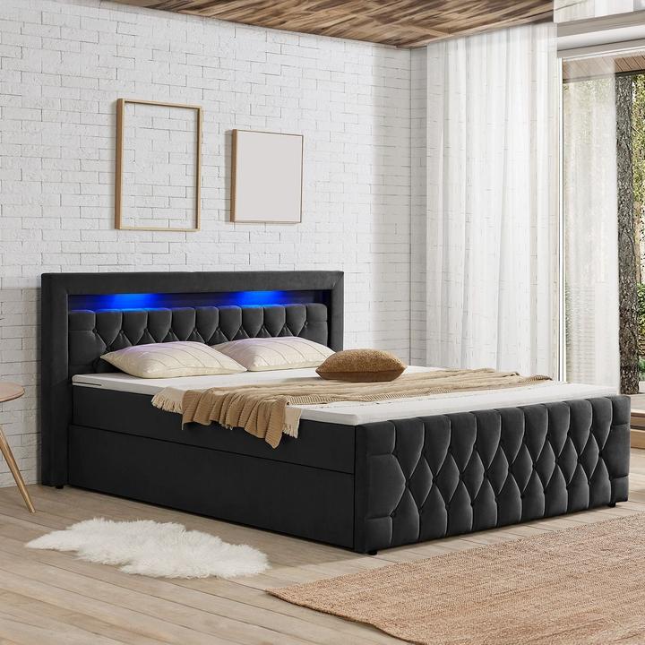 Immagine prodotto Juskys Letto a molle Leona (200 x 180 cm)