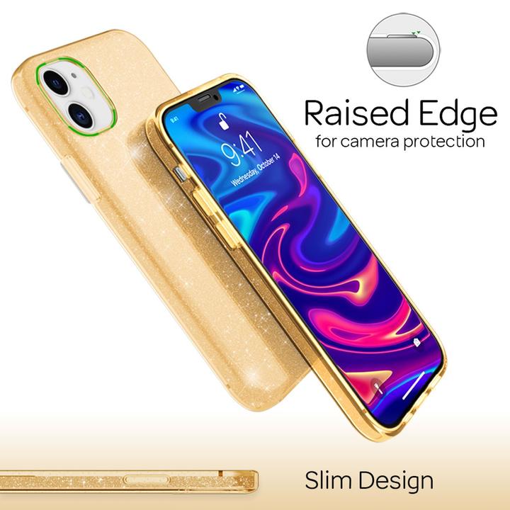 Produktbild Nalia Glitzer Handyhülle (Apple iPhone 12 Pro, Apple iPhone 12)