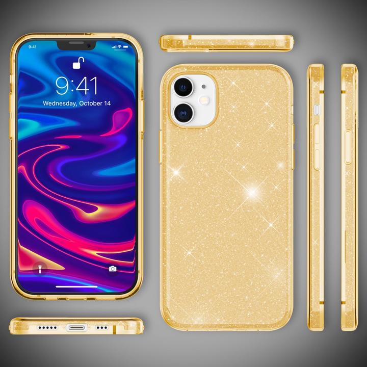 Produktbild Nalia Glitzer Handyhülle (Apple iPhone 12 Pro, Apple iPhone 12)