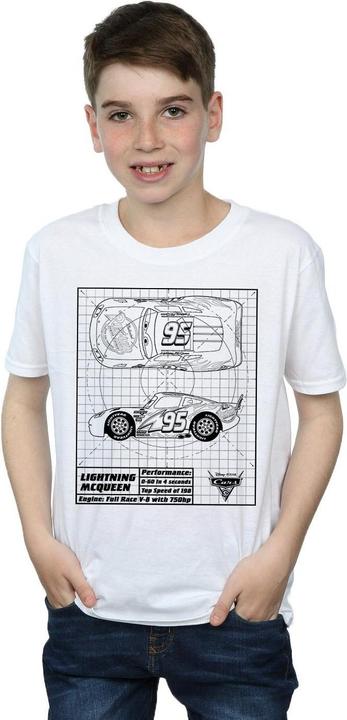 Immagine prodotto Disney Cars Lightning McQueen Blueprint Maglietta Ragazzi (140, 146)