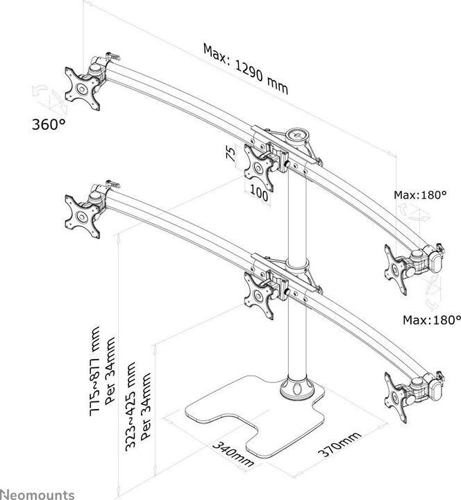 Produktbild Neomounts Tischhalterung (Tisch, 27.01")