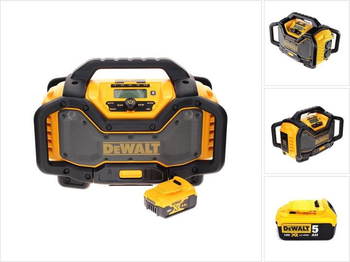 DeWalt DCR 027 N Battery radio DAB+10,8-18,0 V + 1x battery 5,0 Ah - without charger (DAB+, FM, Bluetooth)