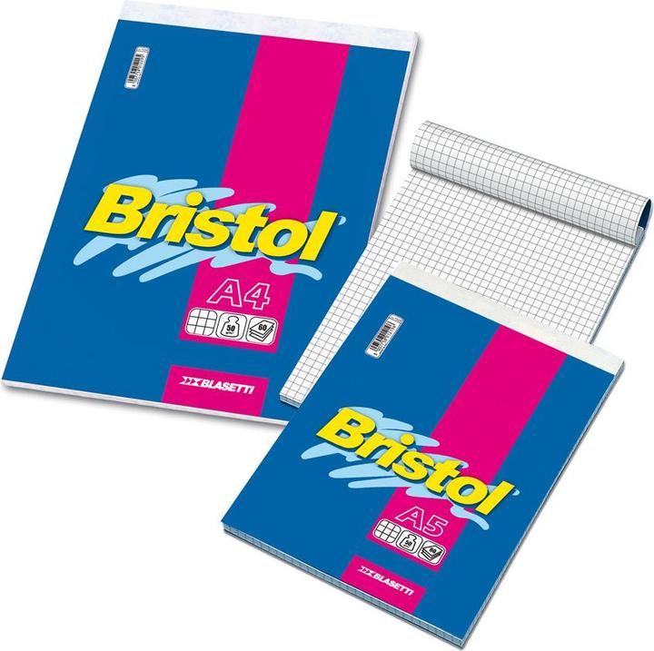 Image du produit Blasetti Cahier d'écriture Bristol A5 60 feuilles Multicolore (A5, Quadrillé)