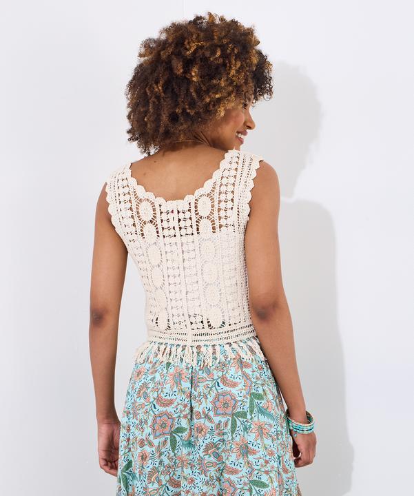 Immagine prodotto Joe Browns Neutral Tassel Crochet Waistcoat (M)