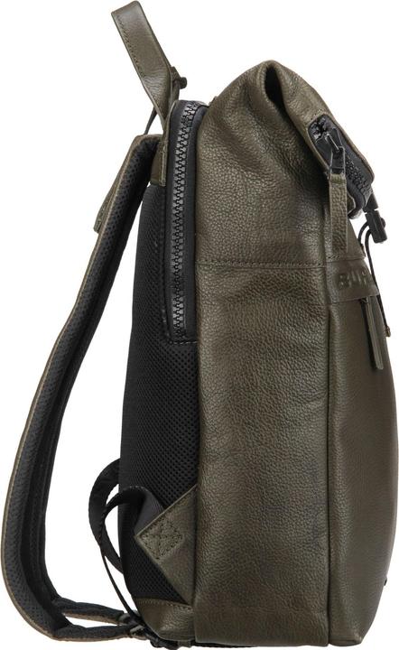 Image du produit Burkely Minimal Mason Unisex Rolltop -Rucksack - 14 -Zoll -Laptop -Kompartiment - Grün (21 l)
