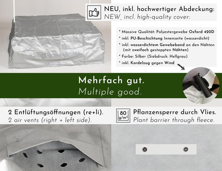 Immagine prodotto Wondermake Design-Sandkasten "solarca2" mit Spielwannen u. Abdeckung, Fichte