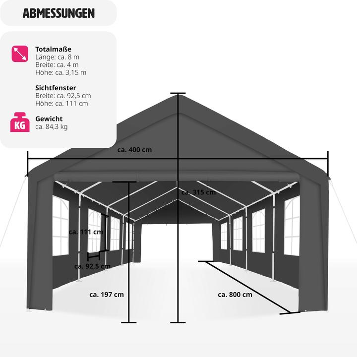 Produktbild tectake Mammut (800 cm, 400 cm)