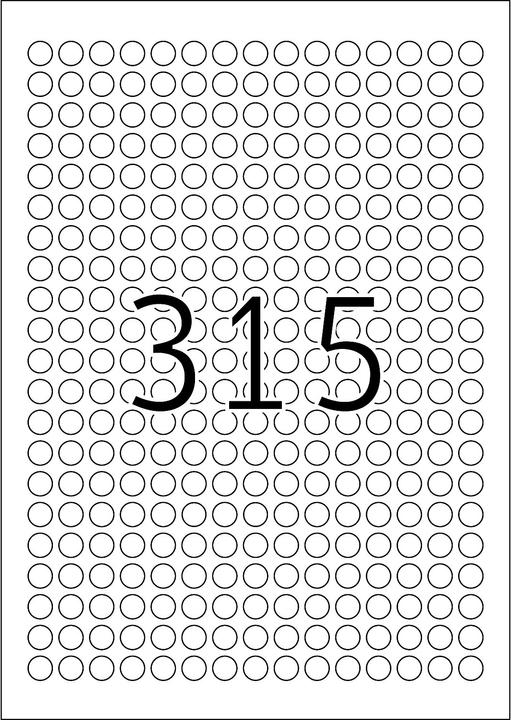 Actual product image HERMA A4 removable labels