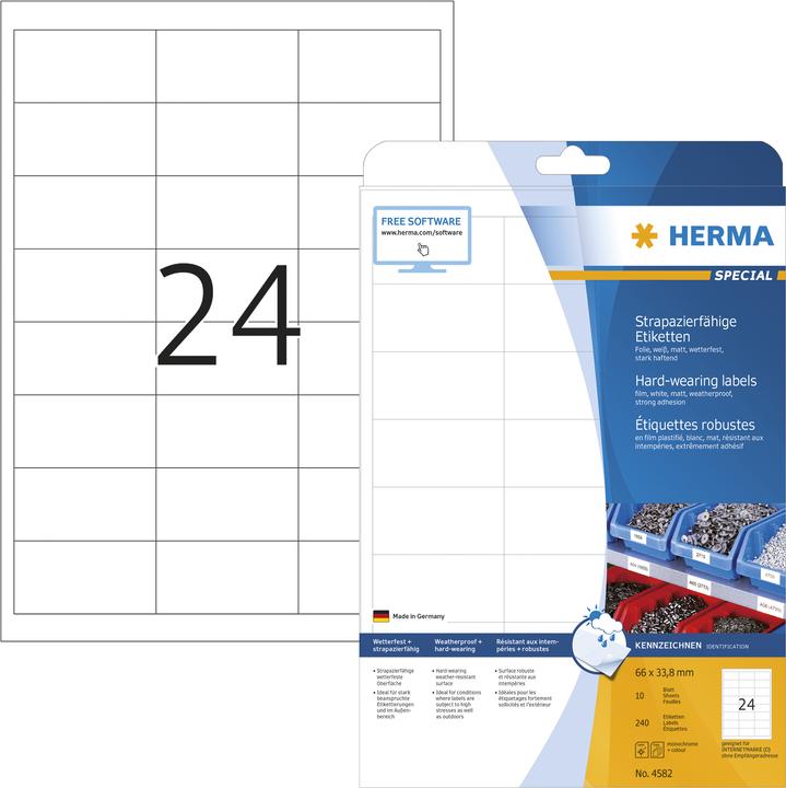 Produktbild HERMA Wetterfeste Etiketten A4