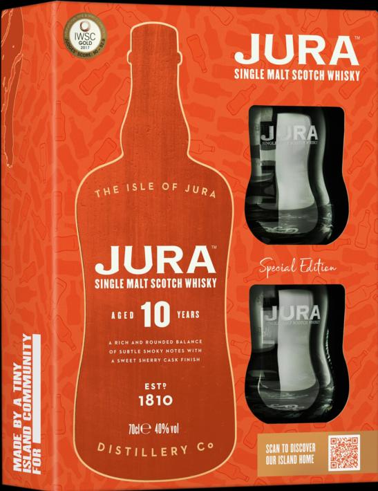 Produktbild Isle of Jura mit zwei Gläser (Single Malt, 1 x 70 cl)