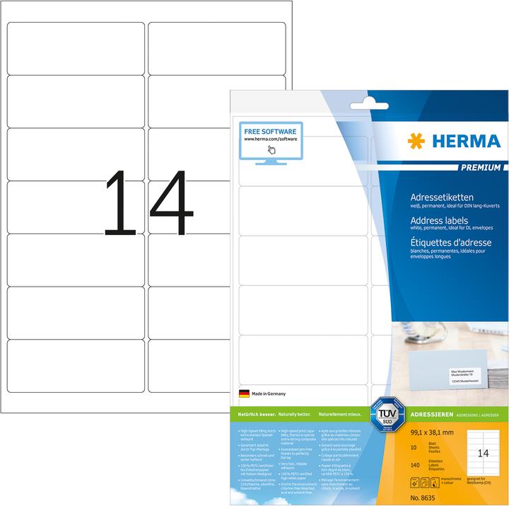 Immagine prodotto HERMA Etichette per indirizzi A4