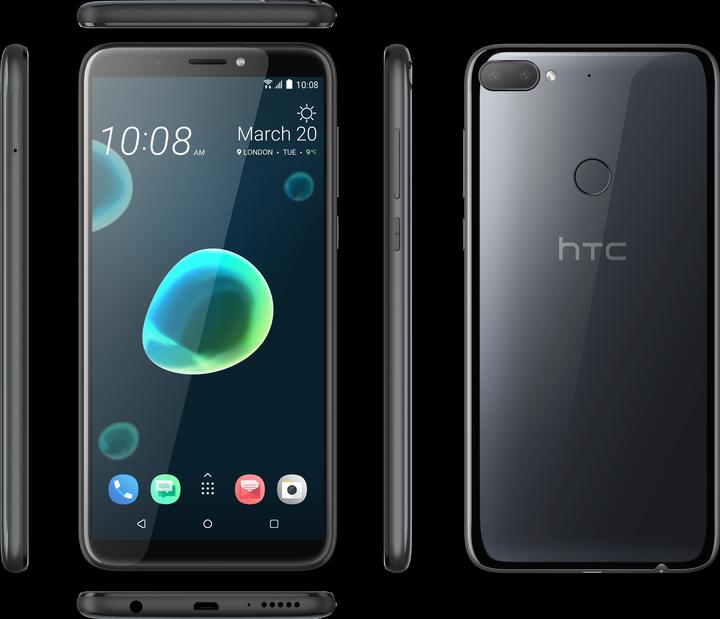 Produktbild HTC Desire 12+ (32 GB, Cool Black, 6", Dual SIM + SD, 13 Mpx, 4G)