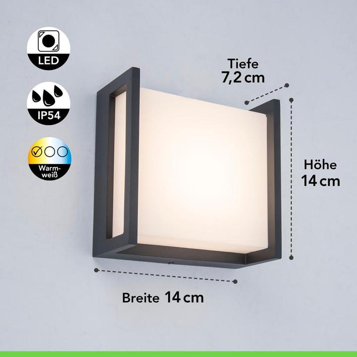 Immagine prodotto Lutec Lampada da parete esterna a LED QUBO (650 lm, IP54)