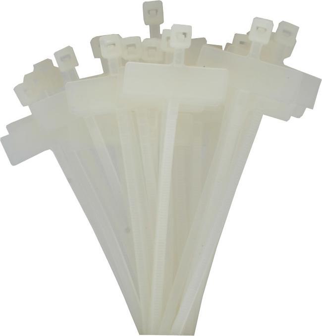 InLine Cable tie with labelling area (Plastic cable ties, 100 mm, 100 pcs.)