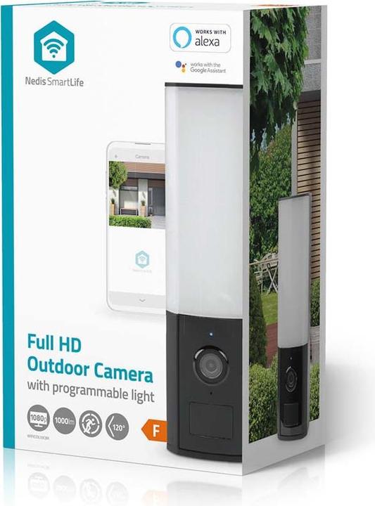 Immagine prodotto Nedis SmartLife Telecamera da esterno | Wi-Fi | Luce ambientale | Full HD 1080p | IP65 | Archiviazione (1920 x 1080 Pixels)