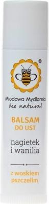 Actual product image Miodowa Mydlarnia Honey Soap Factory Lip Balm With Beeswax Marigold And Vanilla 45ml (45 ml)