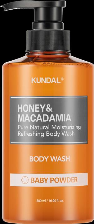 Kundal Honey and Macadamia Pure Body Wash Baby Powder 500ml (500 ml)
