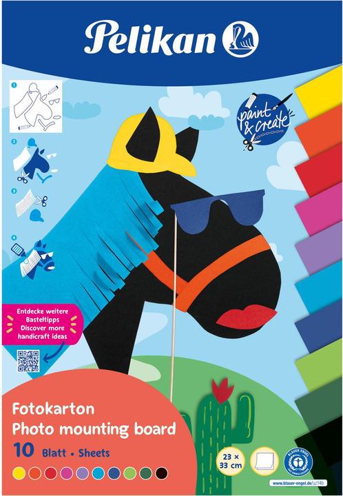 Actual product image Pelikan Photo cardboard block FOKA, 10 sheets, 23X33cm, f.s. (270 g/m², 10 x)
